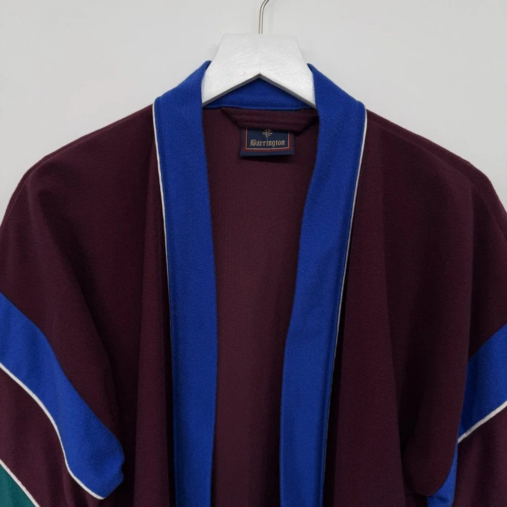Vintage Barrington Velour Robe Mens One Size Belted Pockets Old Money Smoking